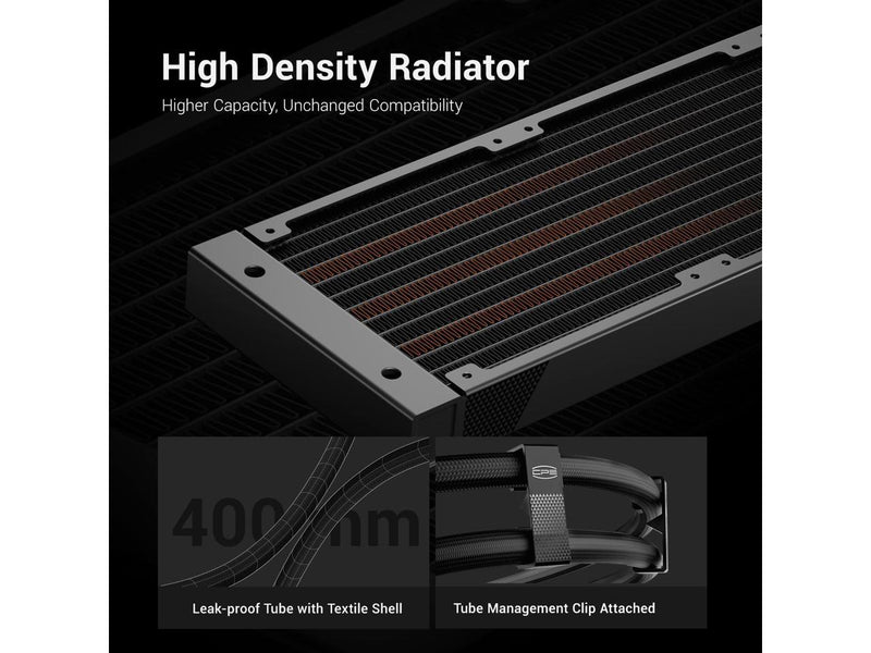 PCCOOLER CPS DA360 Pro ARGB Digital AIO CPU Liquid Cooler, 360mm Radiator, 300W