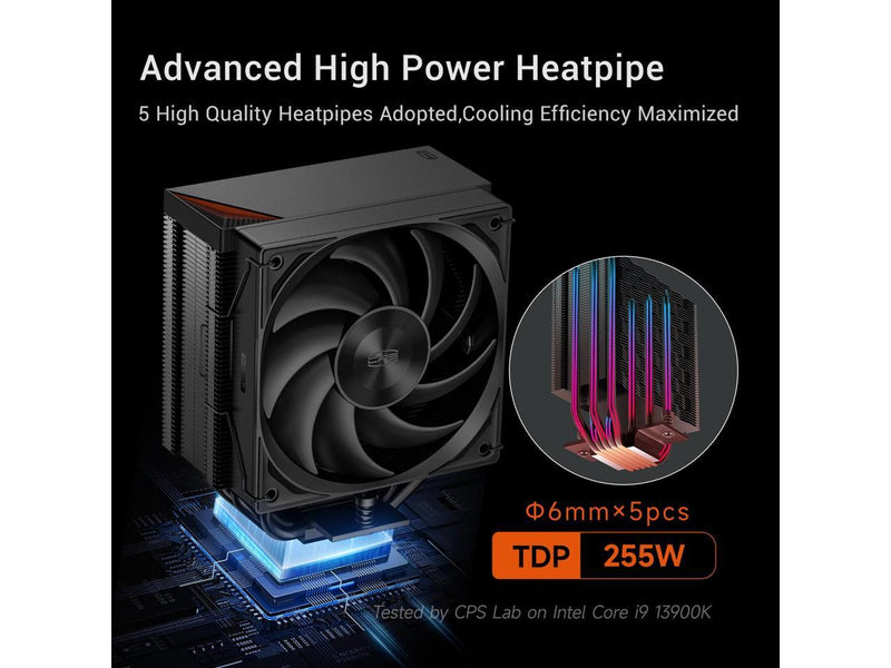 PCCOOLER CPS RZ500 CPU Air Cooler, 5 Direct Contact Heat Pipes, Fully Covering