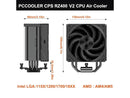 PCCOOLER CPS RZ400 V2 CPU Air Cooler, 4 Direct Contact Heat Pipes, 240W TDP,