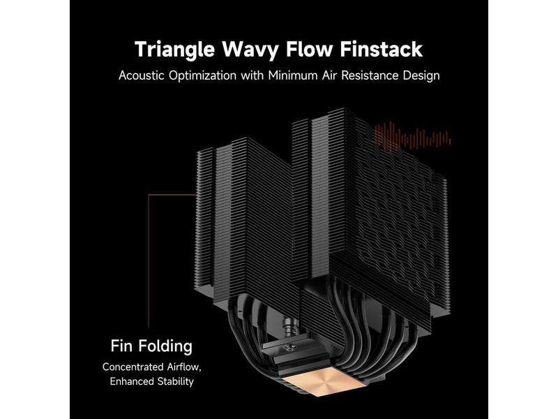 PCCOOLER CPS RT620 Dual Tower CPU Air Cooler, 6 Heat Pipes, 265W TDP, 153mm