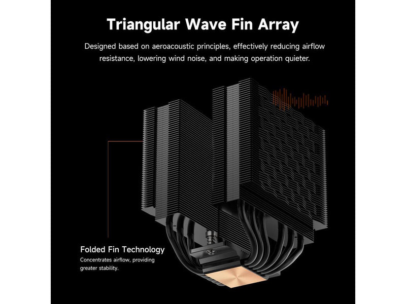 PCCOOLER CPS RT620 ARGB Dual Tower CPU Air Cooler, 6 Heat Pipes, 265W TDP, 153mm