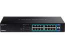 TRENDnet 18-Port Gigabit PoE+ Switch, 16 x 30W PoE+  Ports, 2 Gigabit SFP Slots,