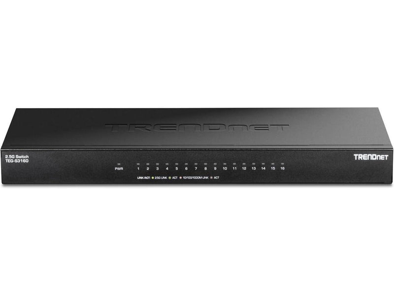 TRENDnet TEG-S3160, 16-Port Unmanaged 2.5G Desktop Network Ethernet Switch
