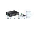 TRENDnet 8-Port Hardened Industrial Gigabit DIN-Rail Switch, 16 Gbps Switching