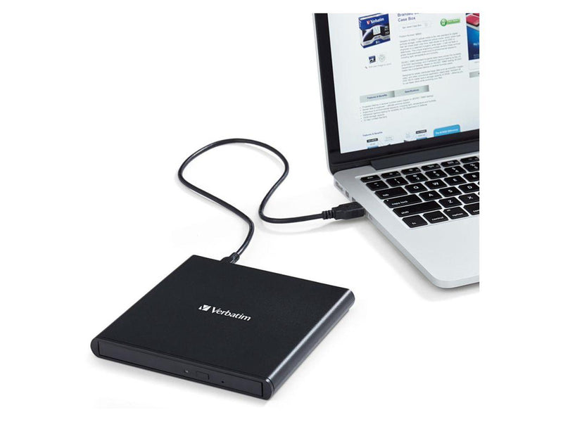 Verbatim USB External Slimline CD/DVD Writer Model 98938