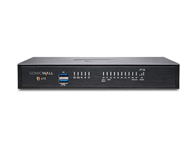 SonicWall TZ670 Firewall (Gen 7) w/ Secure Upgrade Plus (3-Year Advanced