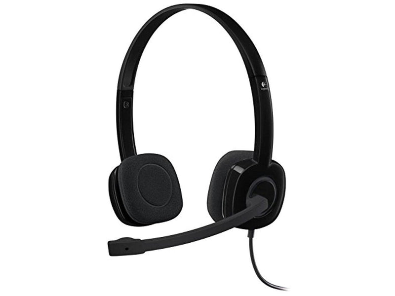 Logitech 981-000587 3.5 mm Analog Stereo Headset H151 with Boom Microphone