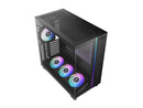 Gamdias ATLAS M4 pc case ATX 4x120mm PWM ARGB fans, Adjustable Angle Fan Mount,