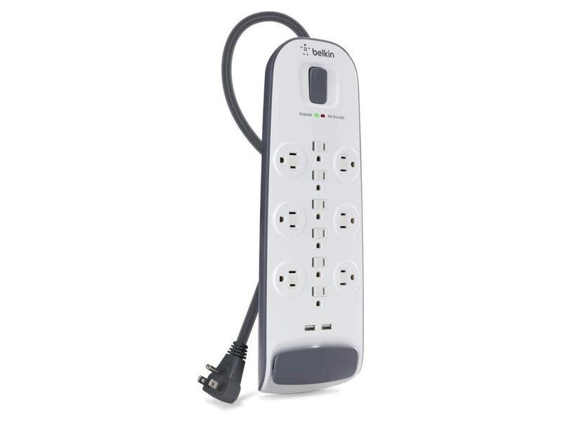 BELKIN BV112050-06 6' 12 Outlets 3996 Joules Surge Protector with USB Charging