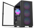 Montech AIR 100 ARGB MICRO-ATX Tower with Four ARGB Fans Pre Installed,