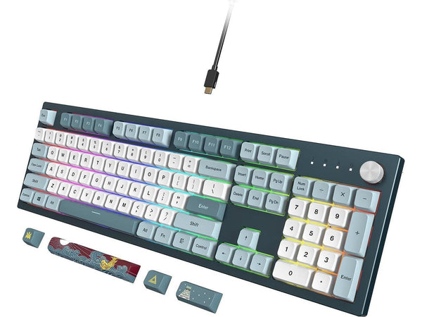 Montech MKey Mechanical Gaming Keyboard: Customizable RGB LED, Premium MDA