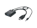 Manhattan Hdmi Male To Vga Female Converter With Audio And Optional Usb Micro-B