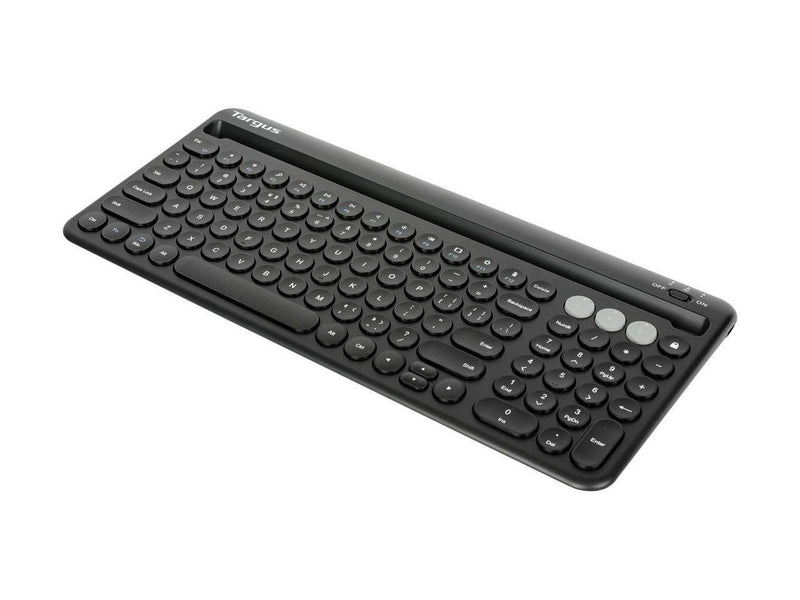 Targus Multi-Device Bluetooth Antimicrobial Keyboard With Tablet/Phone Cradle -