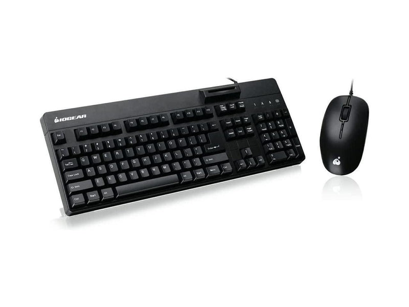 IOGEAR TAA-Comp Keyboard Built In CAC Reader Mouse GKBSR202TAAKIT