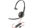 Poly Blackwire 3210 Monaural USB-C Headset +USB-C/A Adapter (Bulk) - Mono - USB