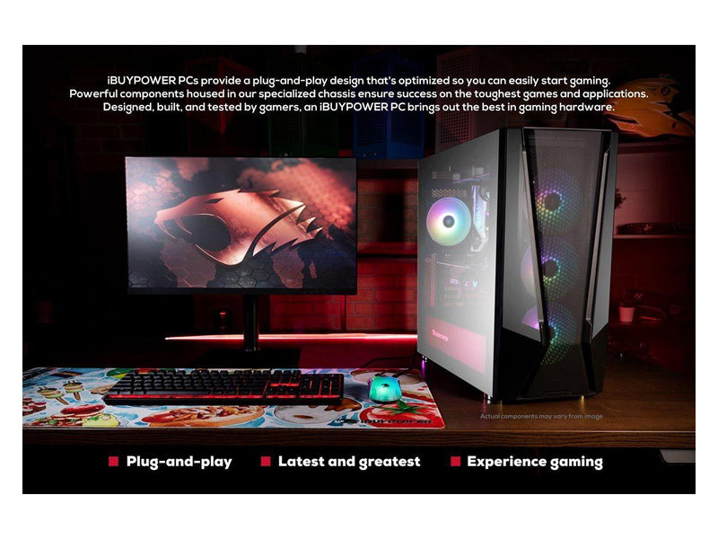 iBUYPOWER Trace 7 Mesh Gaming PC Desktop - AMD Ryzen 7 5700 - NVIDIA GeForce RTX