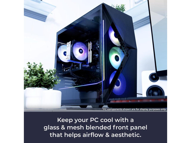iBUYPOWER Slate 8 MESH Gaming PC Desktop - AMD Ryzen 7 9700X - AMD Radeon RX