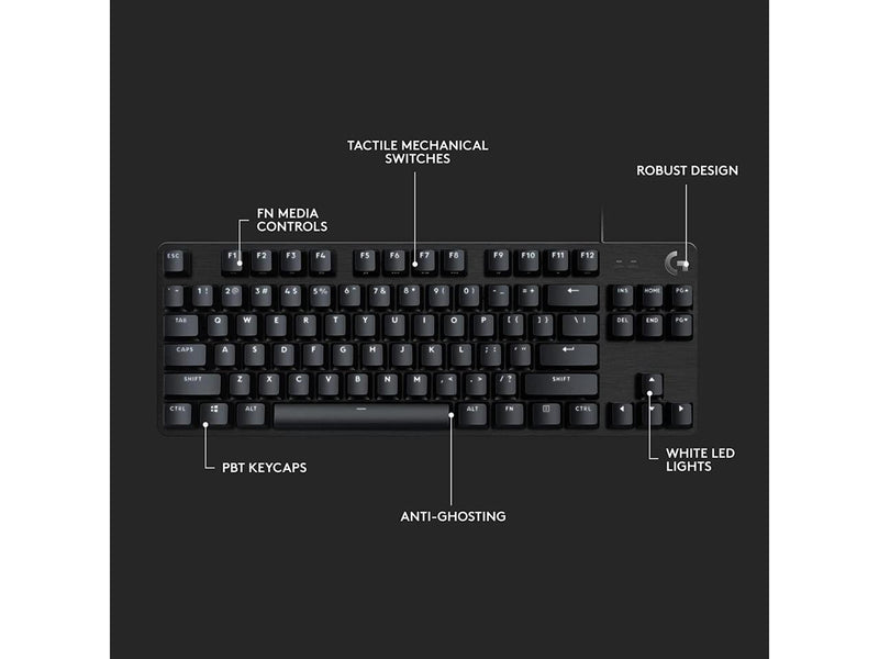 Logitech G413 TKL SE Mechanical Gaming Keyboard - Compact Backlit Keyboard with