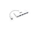 Tripp Lite U460-004-4A-C 4-Port USB 3.1 Gen 1 Portable Hub, USB-C to (x4) USB-A,