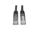 TRIPP LITE N200-005-BK 5 ft. Cat 6 Black Cat6 Gigabit Molded Patch Cable RJ45