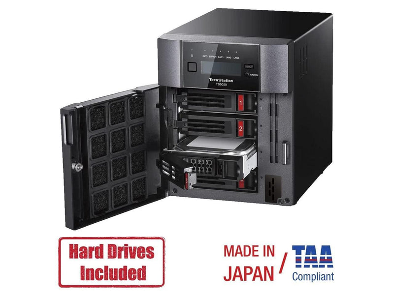 BUFFALO TeraStation TS5420DN1604 4-Bay NAS 16TB (4x4TB) with NAS-Grade Hard