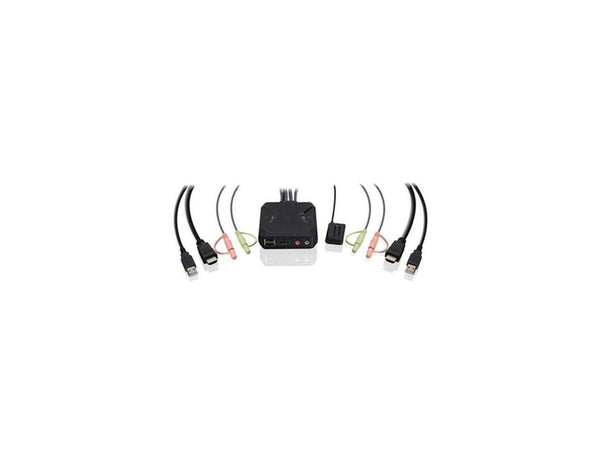 IOGEAR 2-Port 4K KVM Switch with HDMI, USB and Audio Connections