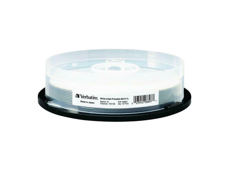 Verbatim Blu-ray Recordable Media - BD-R - 4x - 100 GB - 10 Pack Spindle