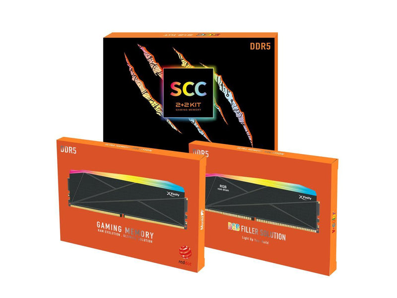 V-COLOR DDR5 SCC 2+2 KIT Manta XFinity 32GB(16GBx2) 8000MHz with RGB Filler kit