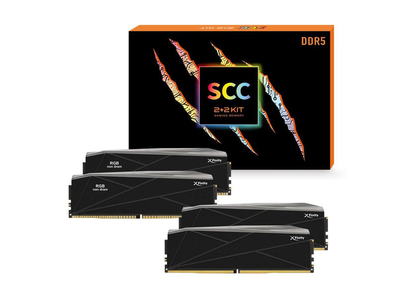 V-COLOR DDR5 SCC 2+2 KIT Manta XFinity 48GB(24GBx2) 8200MHz CUDIMM with RGB