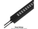 Sabrent 13 Port High Speed USB 2.0 Hub with Power Adapter and 2 Control Switches