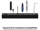 Sabrent 13 Port High Speed USB 2.0 Hub with Power Adapter and 2 Control Switches