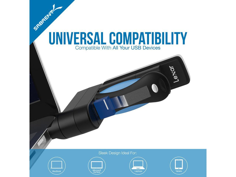 Sabrent 4-Port USB 2.0 Hub [90°/180° Degree Rotatable] (HB-UMN4)