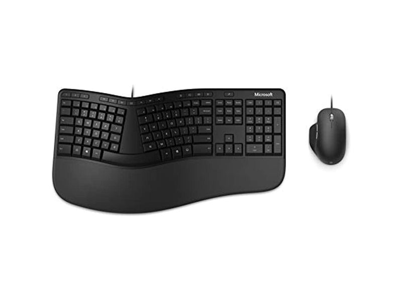 Microsoft Ergonomic Desktop - Black - Wired, Comfortable, Ergonomic Keyboard and