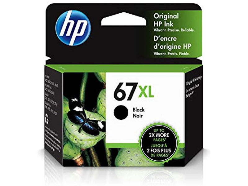 HP 67XL High Yield Black Original Ink Cartridge, ~240 pages, 3YM57AN