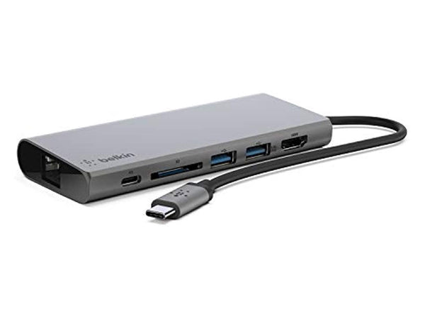 BELKIN COMPONENTS F4U092BTSGY USB-C MULTIMEDIA HUB+ POWER,SPACE GRAY