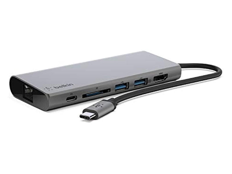 BELKIN COMPONENTS F4U092BTSGY USB-C MULTIMEDIA HUB+ POWER,SPACE GRAY