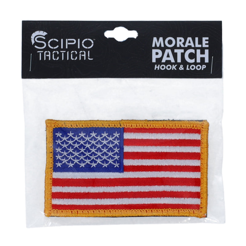 American Flag Tactical Patch AMFLGPCH - Patriotic Morale Patch USA Embroidered Hook-N-Loop Emblem