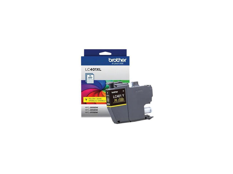 Brother LC401 Yellow High Yield Ink Cartridge Prints Up to 500 Pages (LC401XLYS)