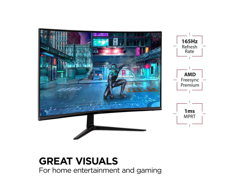 ViewSonic Omni VX3218C-2K 32" Curved 1ms 1440p 165hz Gaming Monitor with