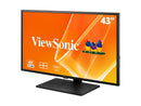 ViewSonic VX4381U-4K 43 Inch 4K Monitor, with HDR10 for Seamless Home and Office