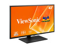 ViewSonic VX4381U-4K 43 Inch 4K Monitor, with HDR10 for Seamless Home and Office
