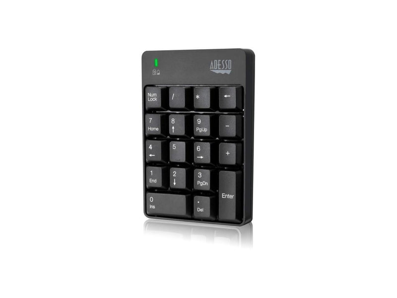 Adesso WKB-6010UB - Wireless Spill Resistant 18-Key Numeric Keypad