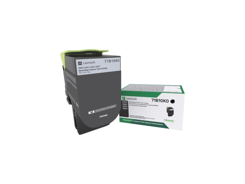 Lexmark 71b10k0 Unison Toner, 3,000 Page-Yield, Black 71B10K0