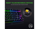 Razer BlackWidow V3 Tenkeyless TKL Mechanical Gaming Keyboard: Yellow Mechanical