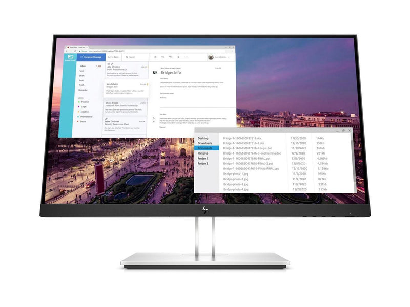 HP 23" 60 Hz IPS FHD Monitors - LCD Flat Panel 5 ms 1920 x 1080 D-Sub, HDMI,