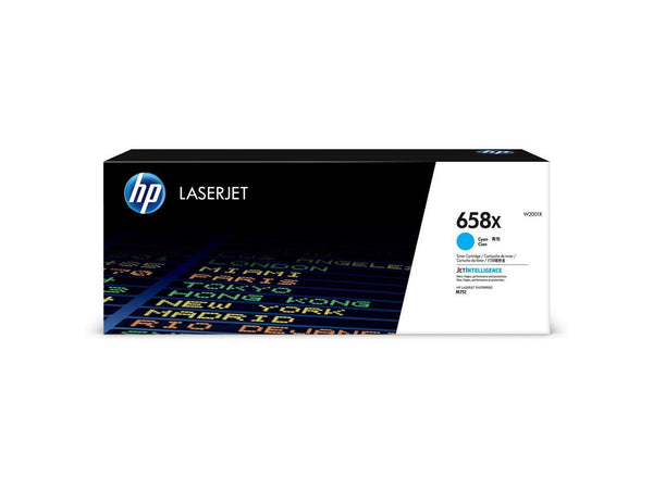 HP 658X High Yield Cyan Original LaserJet Toner Cartridge, ~28,000 pages, W2001X