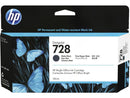 HP 728 130-ml Matte Black DesignJet Ink Cartridge, 3WX25A