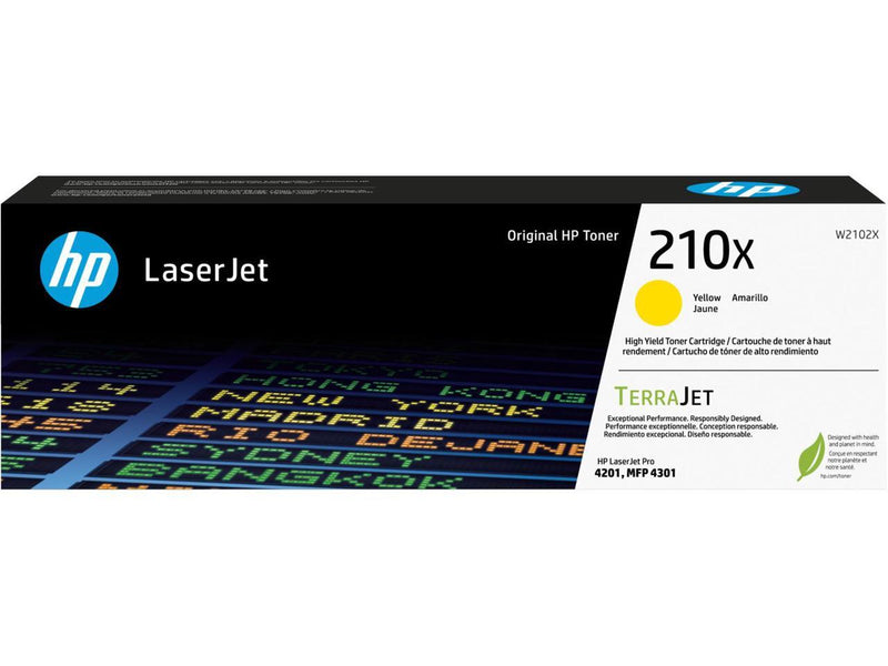 HP 210X Yellow Original LaserJet Toner Cartridge -  W2102X