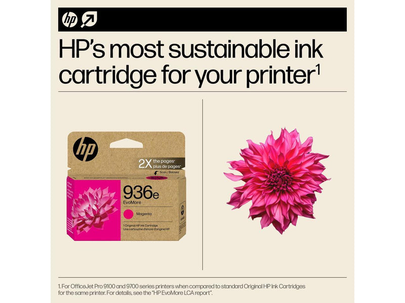 HP 936e Magenta EvoMore Ink Cartridge | Works OfficeJet 9120 Series, OfficeJet