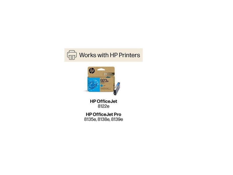 HP 923E 4K0T4LN Cyan Original Ink Cartridge